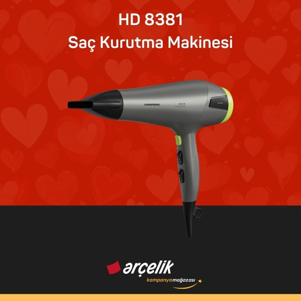 GRUNDIG HD 8381 Saç Kurutma Makinesi