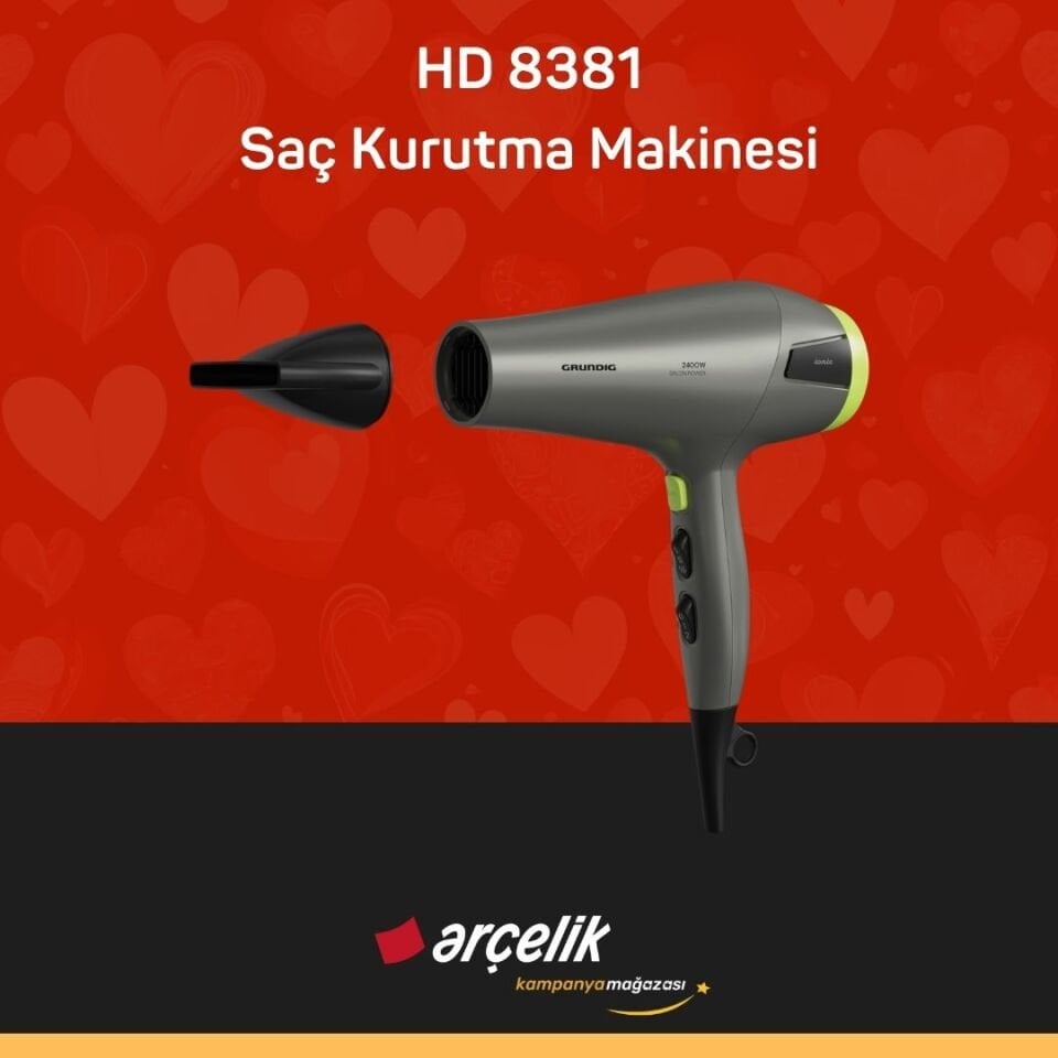 GRUNDIG HD 8381 Saç Kurutma Makinesi