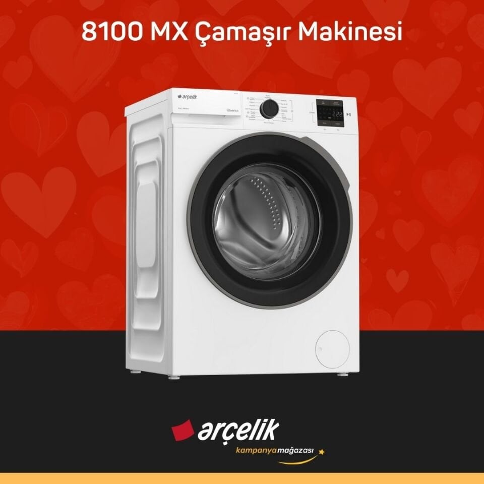 ARÇELİK 8100 MX Çamaşır Makinesi - 802 KMX Kurutma Makinesi