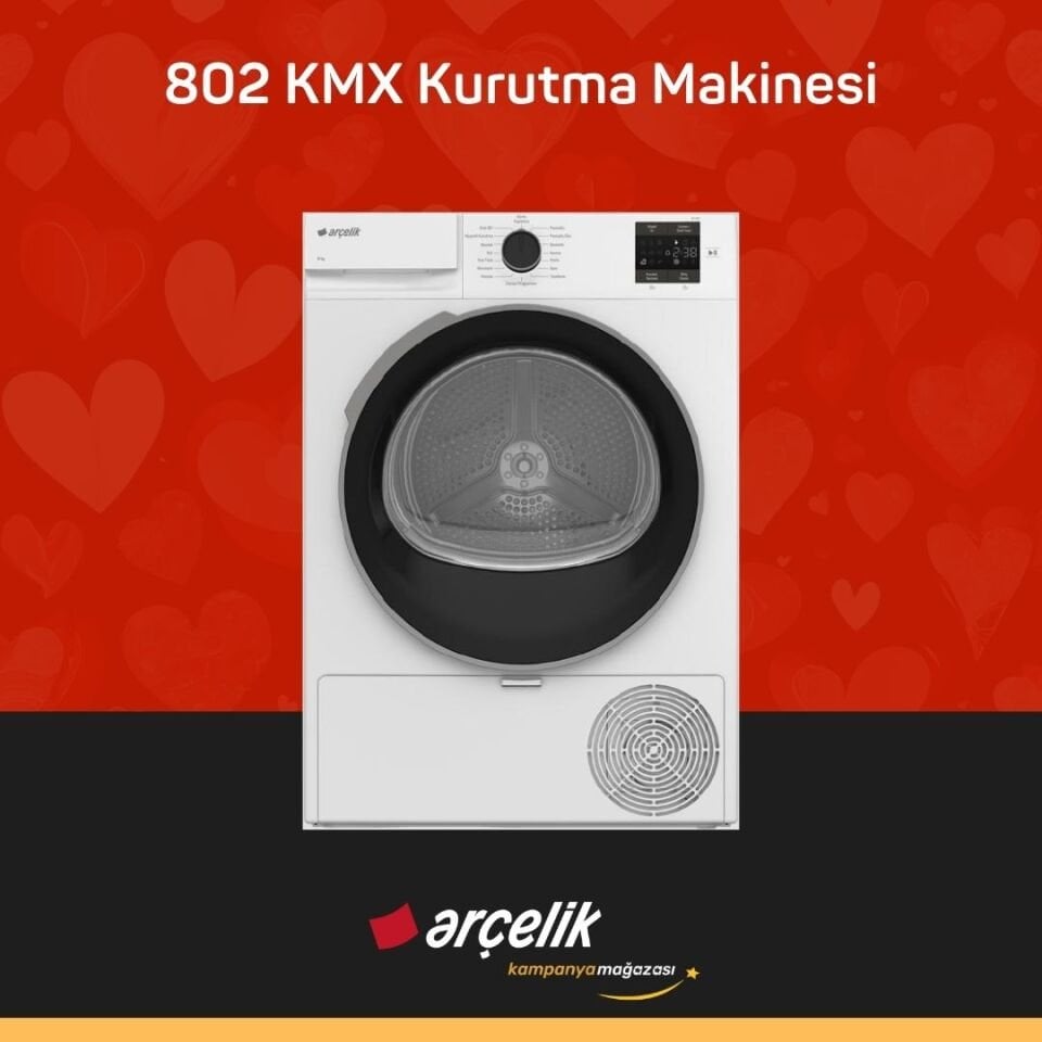 ARÇELİK 8100 MX Çamaşır Makinesi - 802 KMX Kurutma Makinesi