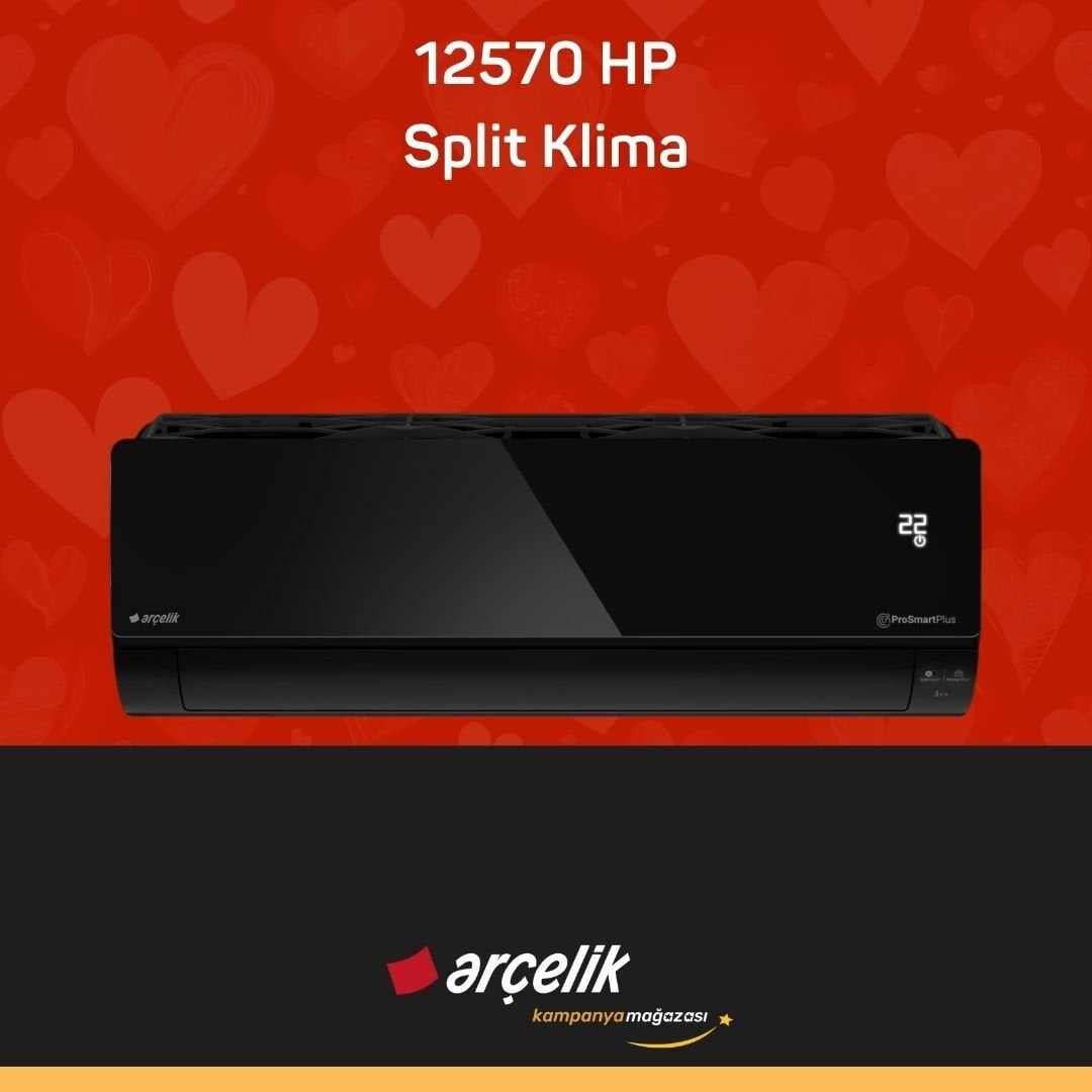 ARÇELİK 12570 HP Prosmart Plus Black Inverter Klima 12.000 Btu/h Split Klima