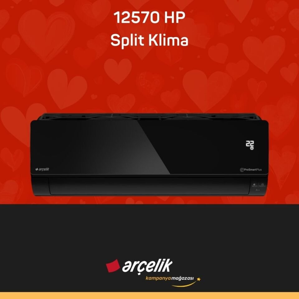 ARÇELİK 12570 HP Prosmart Plus Black Inverter Klima 12.000 Btu/h Split Klima