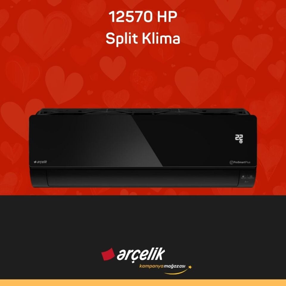 ARÇELİK 12570 HP Prosmart Plus Black Inverter Klima 12.000 Btu/h Split Klima