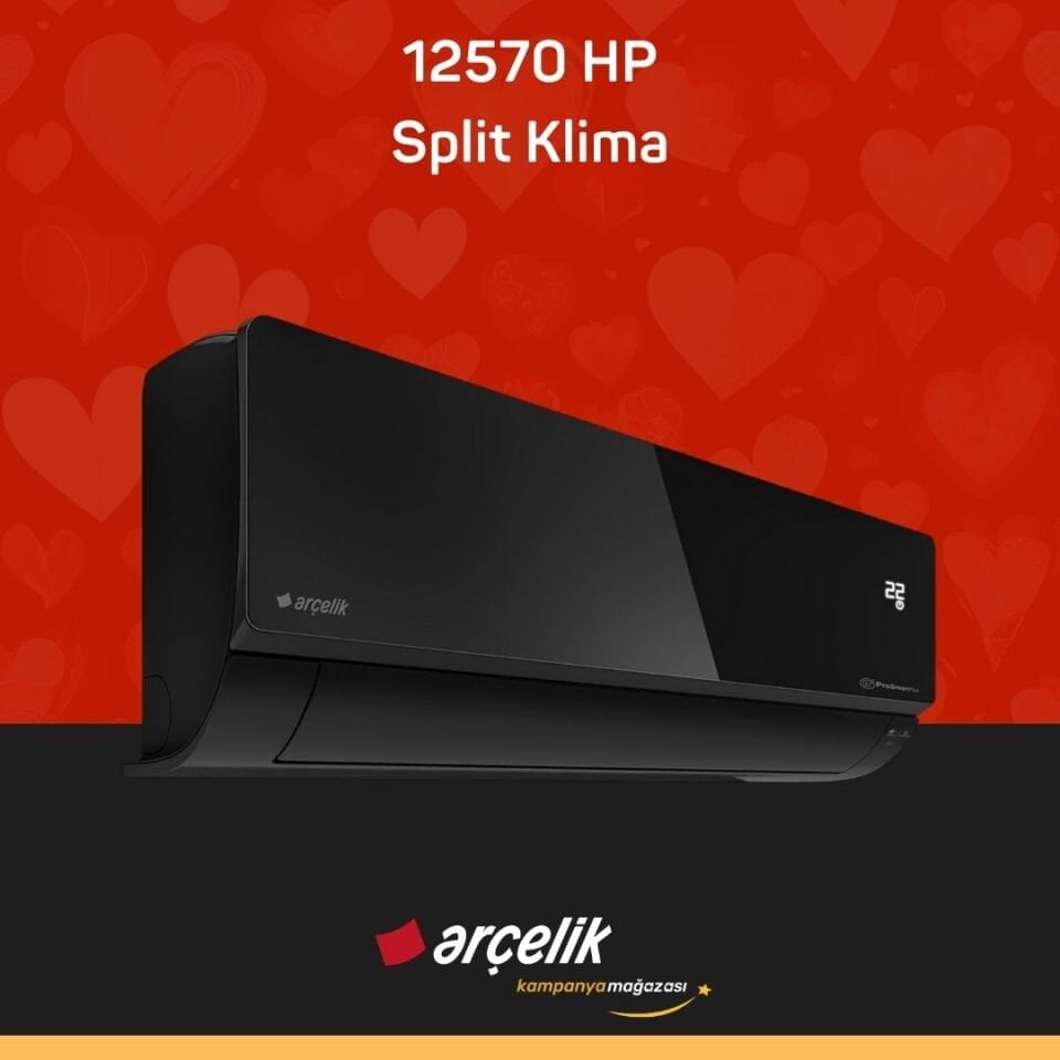 ARÇELİK 12570 HP Prosmart Plus Black Inverter Klima 12.000 Btu/h Split Klima