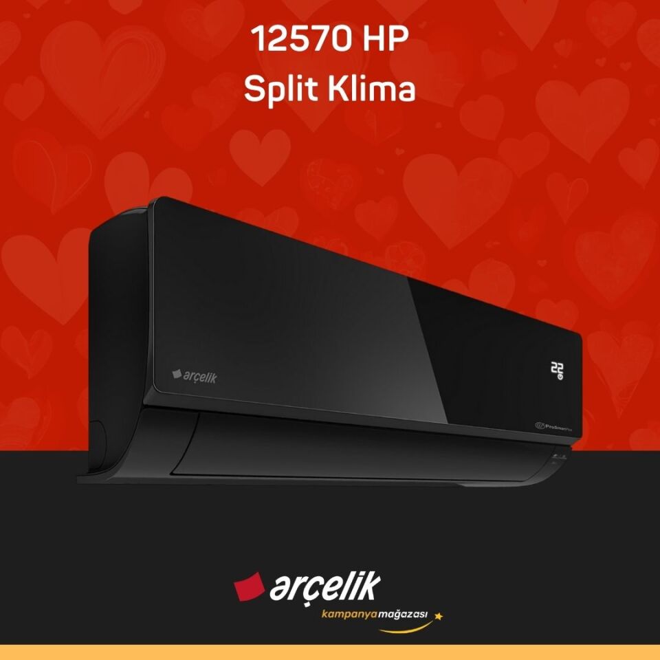 ARÇELİK 12570 HP Prosmart Plus Black Inverter Klima 12.000 Btu/h Split Klima