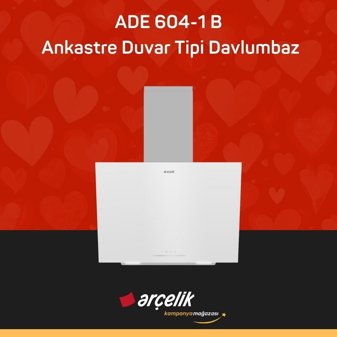 ARÇELİK ADE 604-1 B Ankastre Duvar Tipi Davlumbaz