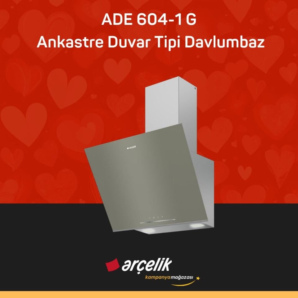 ARÇELİK ADE 604-1 G Ankastre Duvar Tipi Davlumbaz