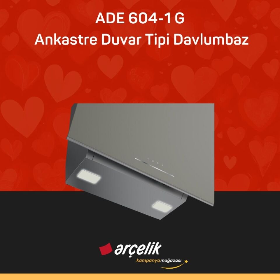 ARÇELİK ADE 604-1 G Ankastre Duvar Tipi Davlumbaz