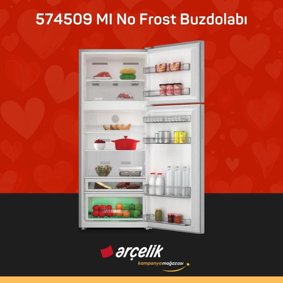 ARÇELİK 574509 MI Üstten Donduruculu Buzdolabı