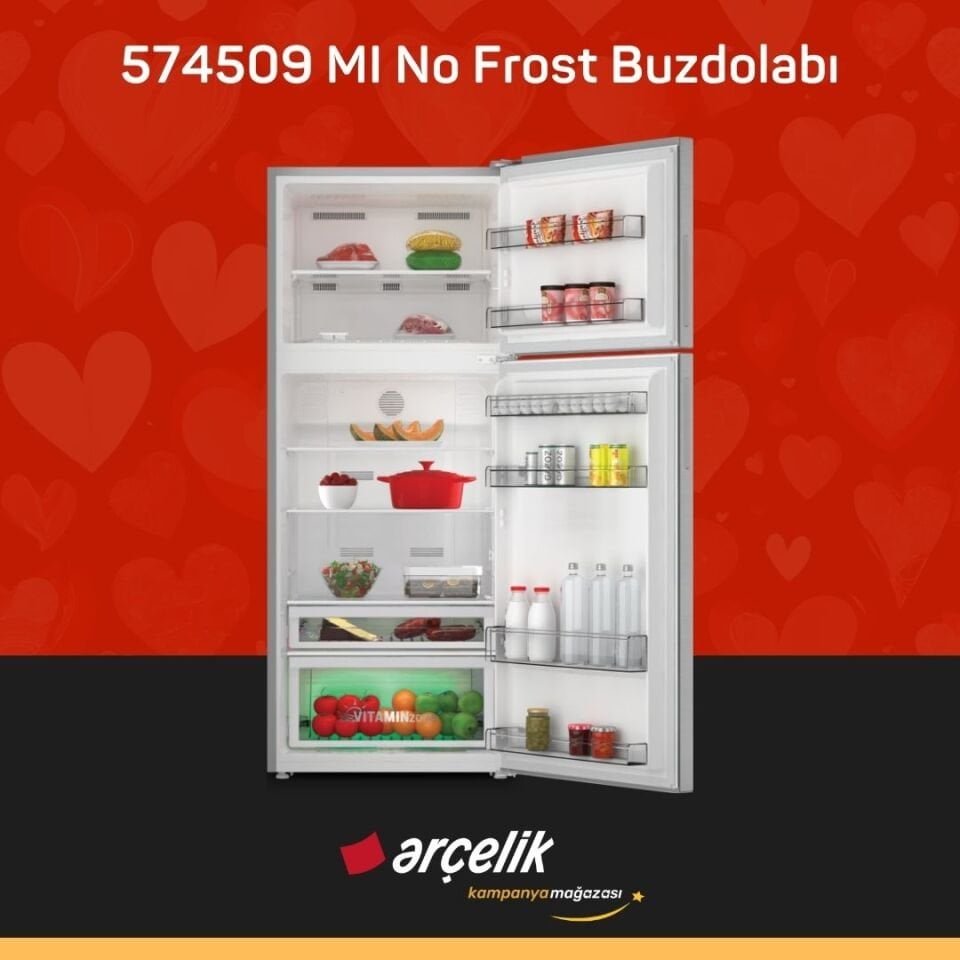 ARÇELİK 574509 MI Üstten Donduruculu Buzdolabı