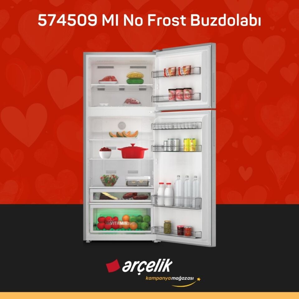 ARÇELİK 574509 MI Üstten Donduruculu Buzdolabı