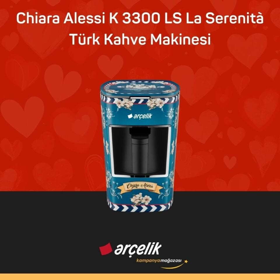 ARÇELİK Chiara Alessi K 3300 LS La Serenità Türk Kahve Makinesi