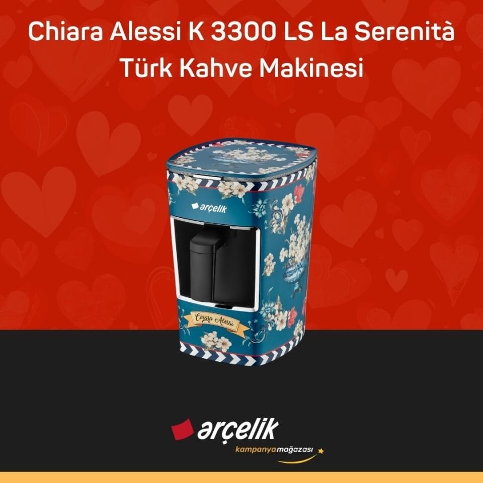ARÇELİK Chiara Alessi K 3300 LS La Serenità Türk Kahve Makinesi