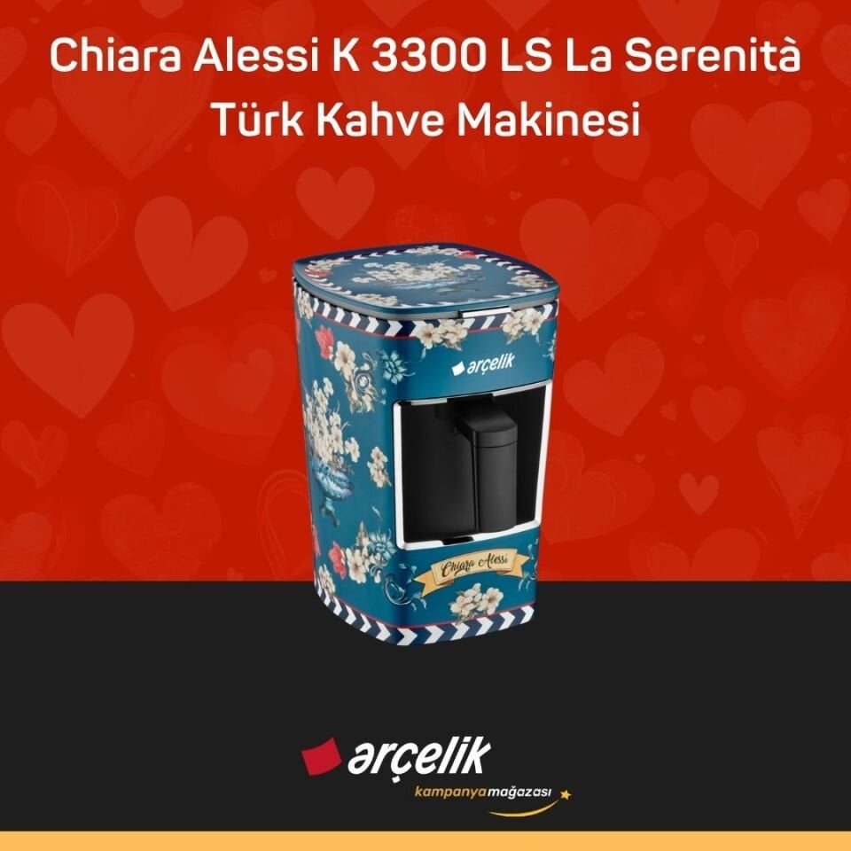 ARÇELİK Chiara Alessi K 3300 LS La Serenità Türk Kahve Makinesi