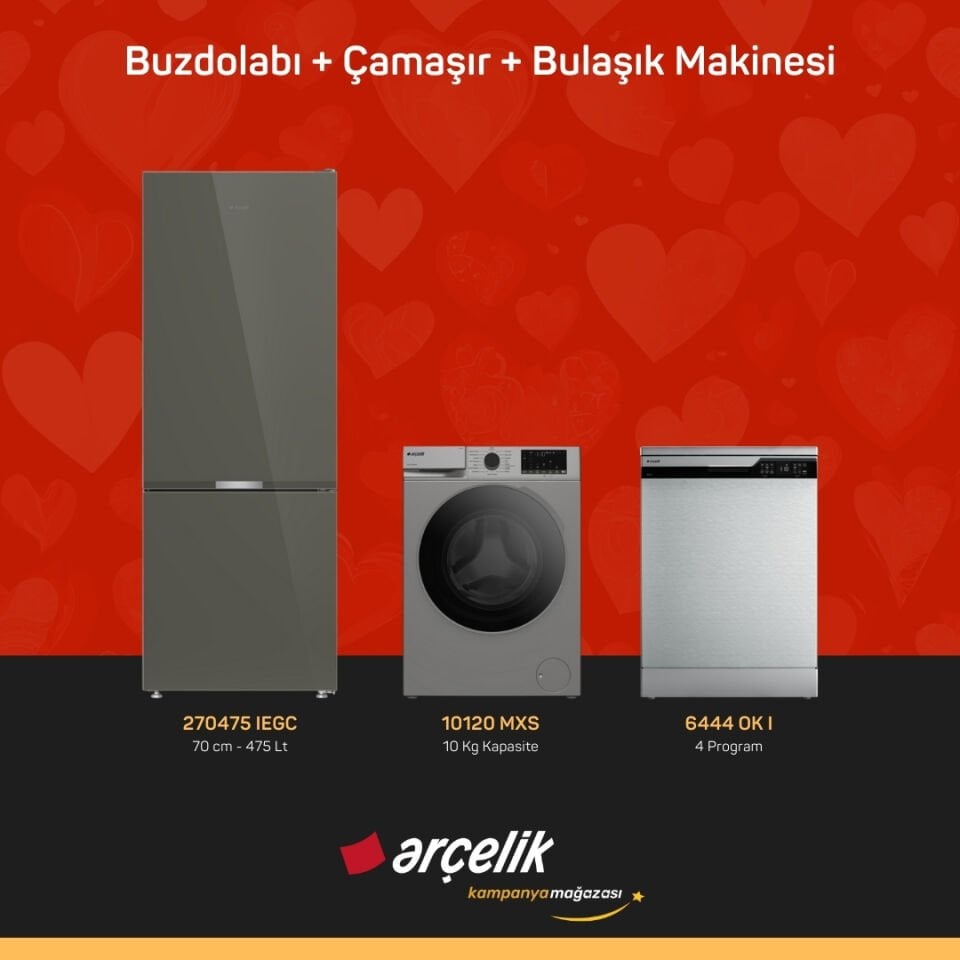 ARÇELİK 3'lü Çeyiz Paketi ( 270475 IEGC - 10120 MXS - 6444 OK I )