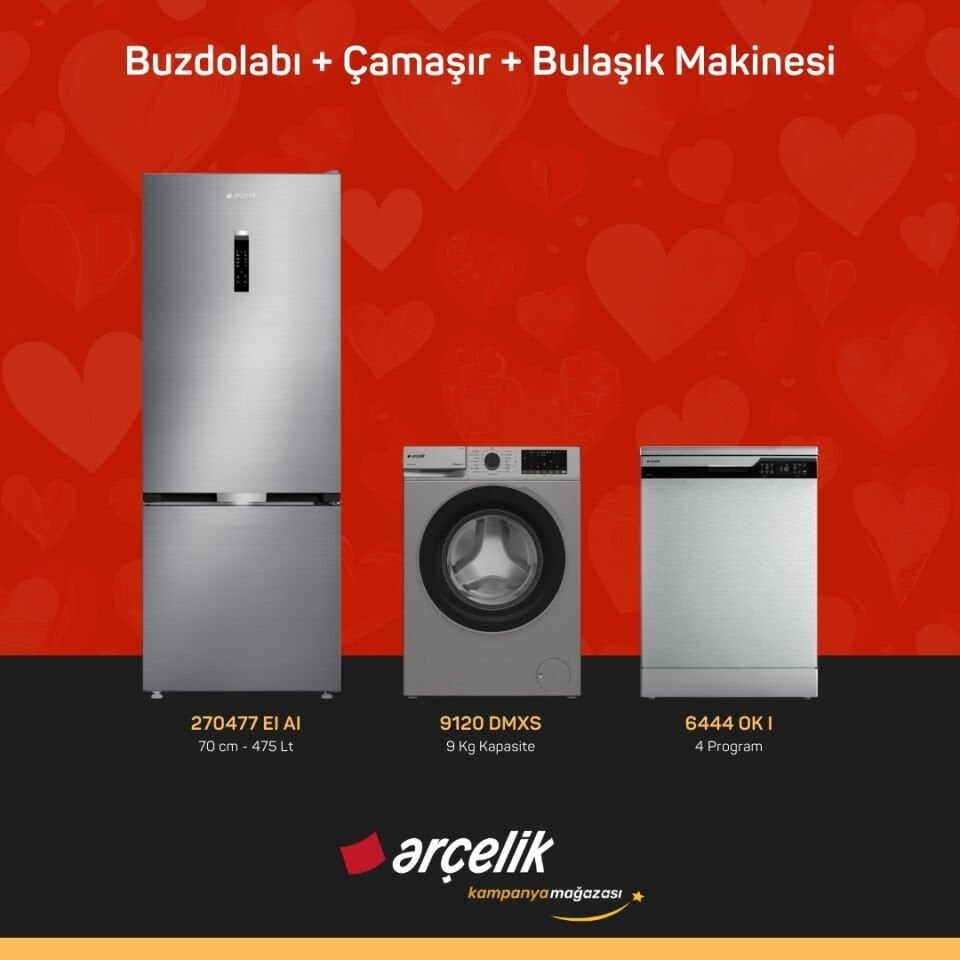 ARÇELİK 3'lü Çeyiz Paketi ( 270477 EI AI - 9120 DMXS - 6444 OK I )