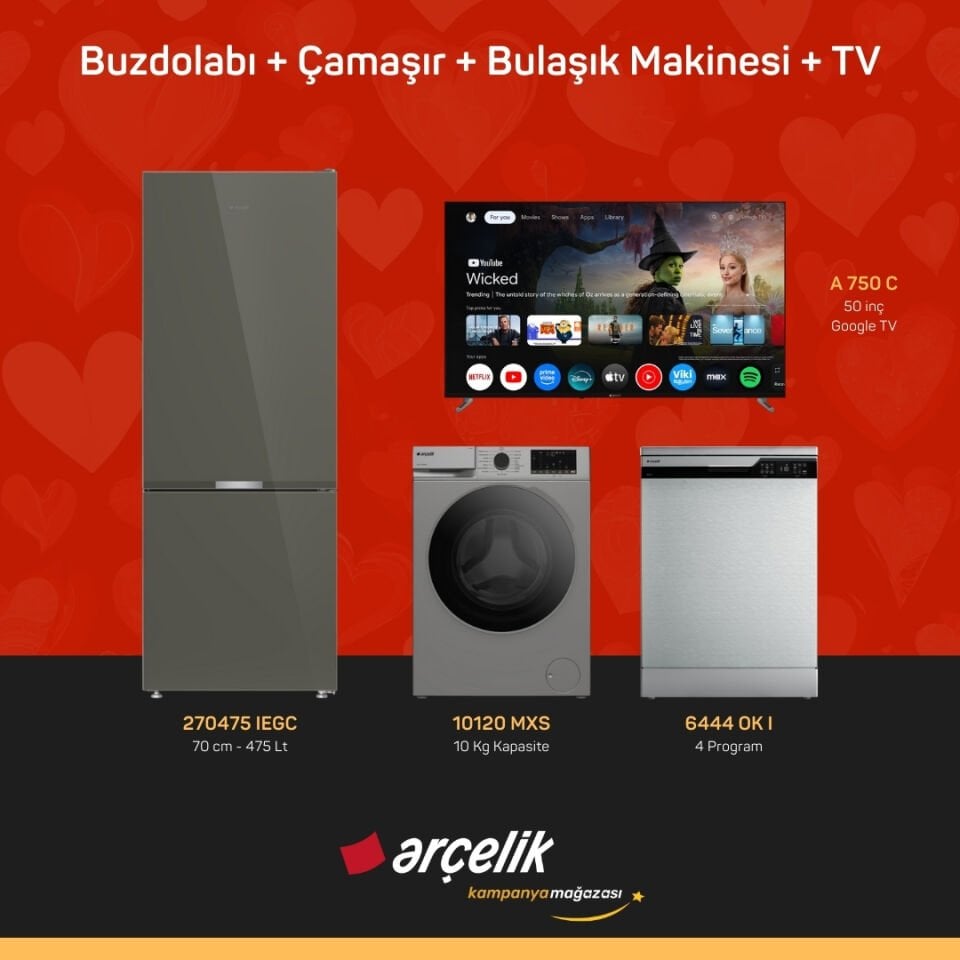 ARÇELİK 4'lü Çeyiz Paketi ( 270475 IEGC - 10120 MXS - 6444 OK I - A 750 C )