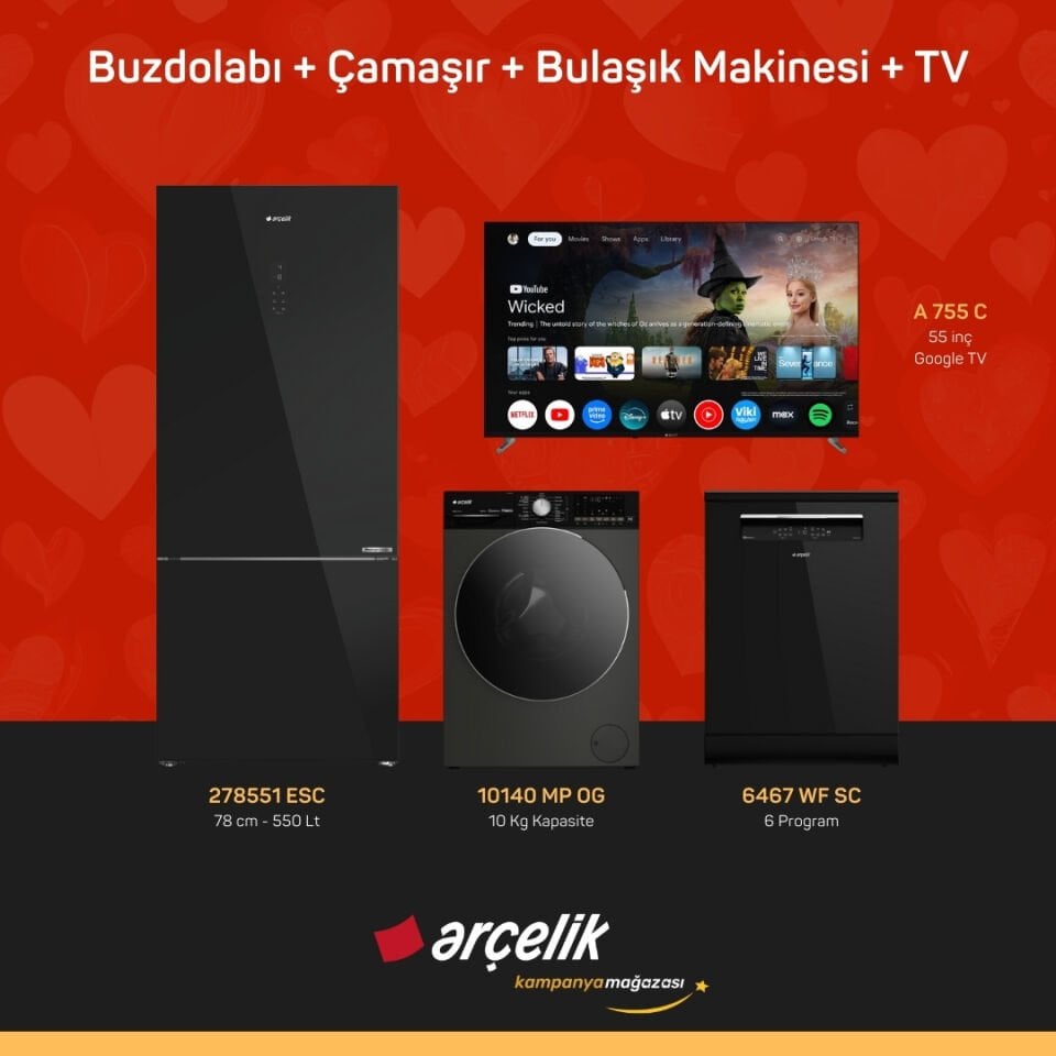 ARÇELİK 4'lü Çeyiz Paketi ( 278551 ESC - 10140 MP OG - 6467 WF SC - A 755 C )