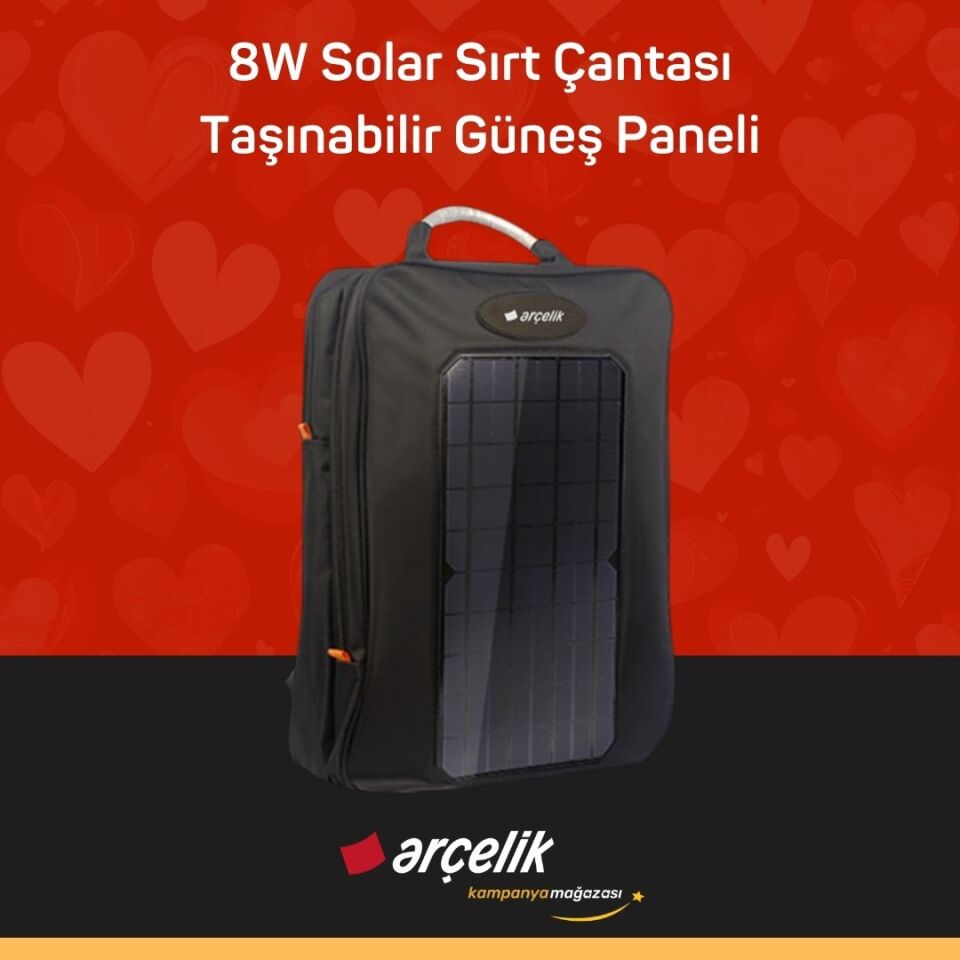 ARÇELİK ARCLK-SBP-8W Taşınabilir Güneş Paneli