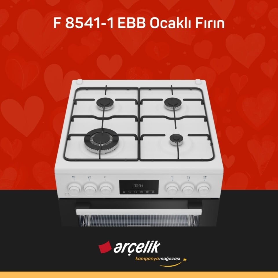 ARÇELİK F 8541-1 EBB Ocaklı Fırın