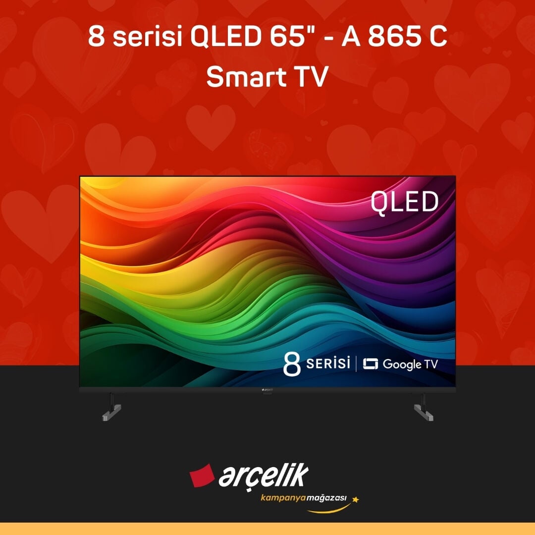 ARÇELİK 8 serisi QLED 65'' 4K UHD Google TV - A 865 C
