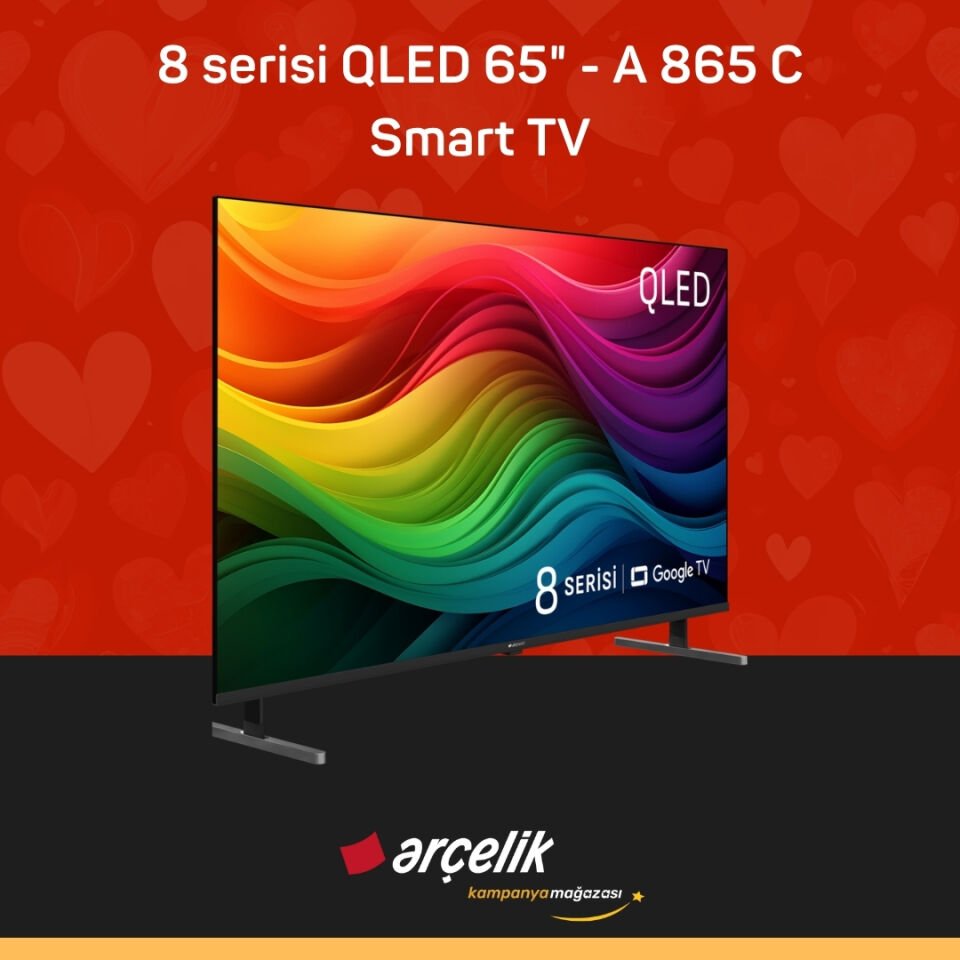 ARÇELİK 8 serisi QLED 65'' 4K UHD Google TV - A 865 C
