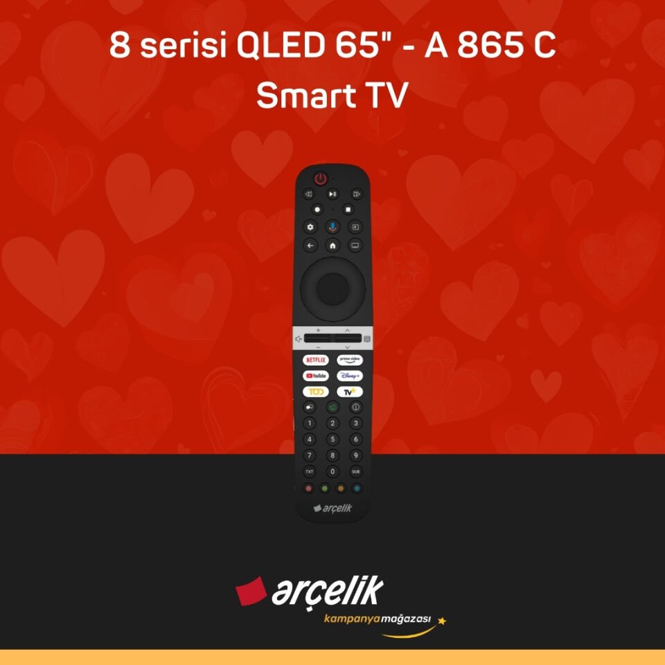 ARÇELİK 8 serisi QLED 65'' 4K UHD Google TV - A 865 C