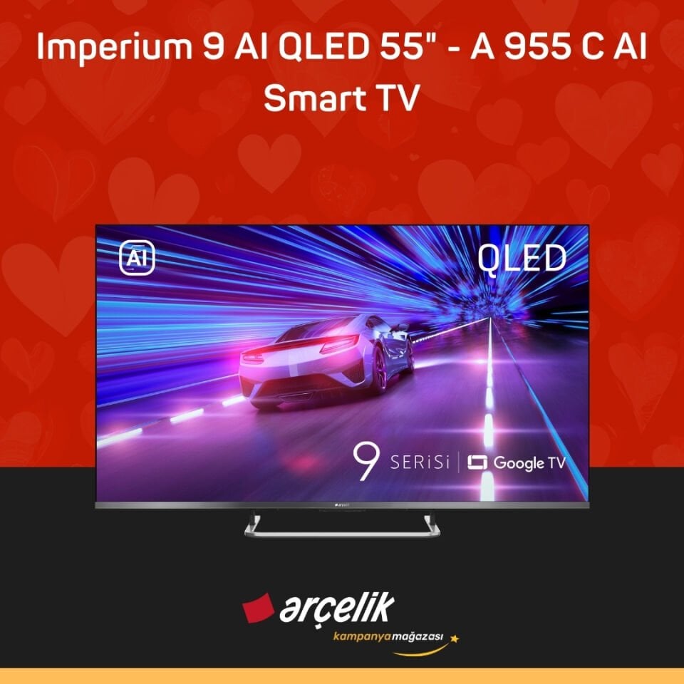 ARÇELİK Imperium 9 AI QLED 144Hz VRR 55'' 4K UHD Google TV - A 955 C AI