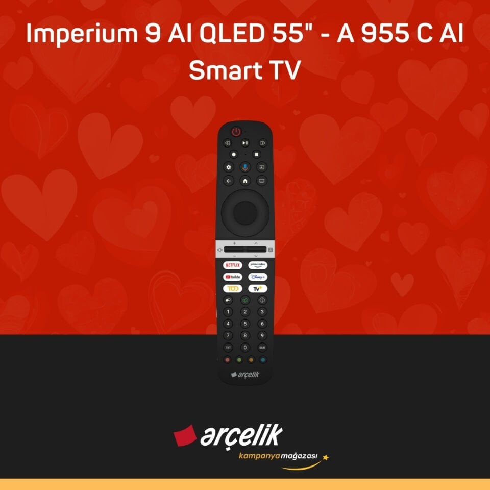 ARÇELİK Imperium 9 AI QLED 144Hz VRR 55'' 4K UHD Google TV - A 955 C AI