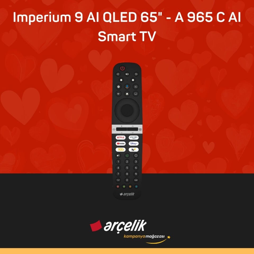 ARÇELİK Imperium 9 AI QLED 144Hz VRR 65'' 4K UHD Google TV - A 965 C AI