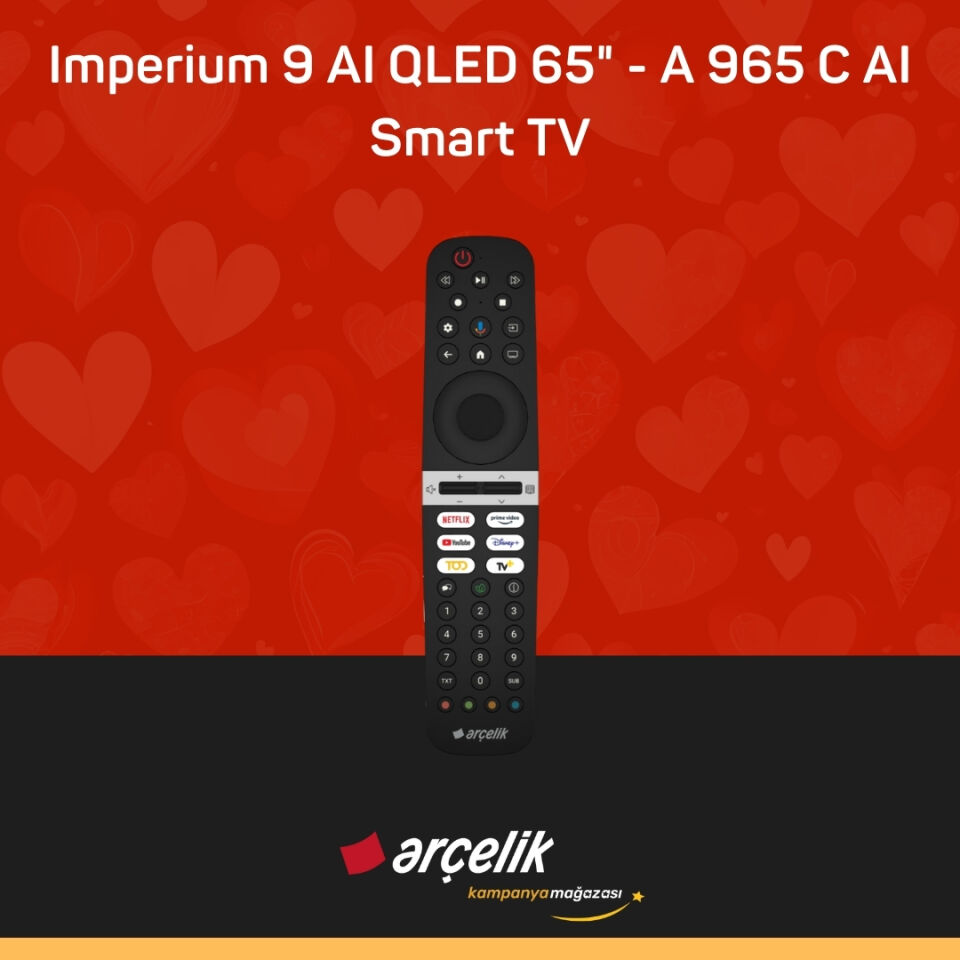 ARÇELİK Imperium 9 AI QLED 144Hz VRR 65'' 4K UHD Google TV - A 965 C AI