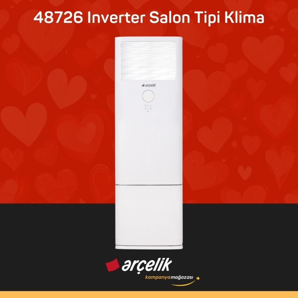 ARÇELİK 48726 Monofaze Inverter Salon Tipi Klima 48.000 Btu/h Salon Tipi Klima