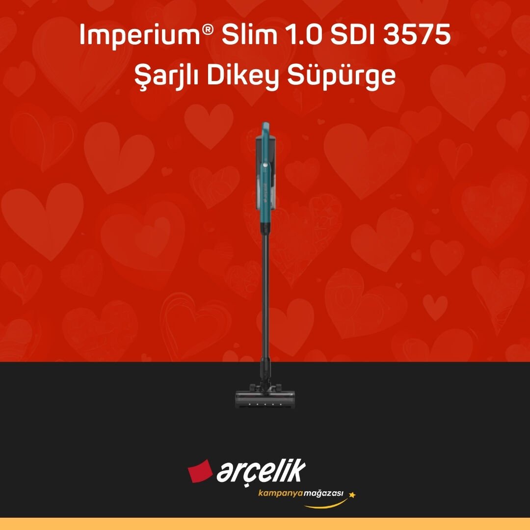 ARÇELİK Imperium® Slim 1.0 SDI 3575 Şarjlı Dikey Süpürge
