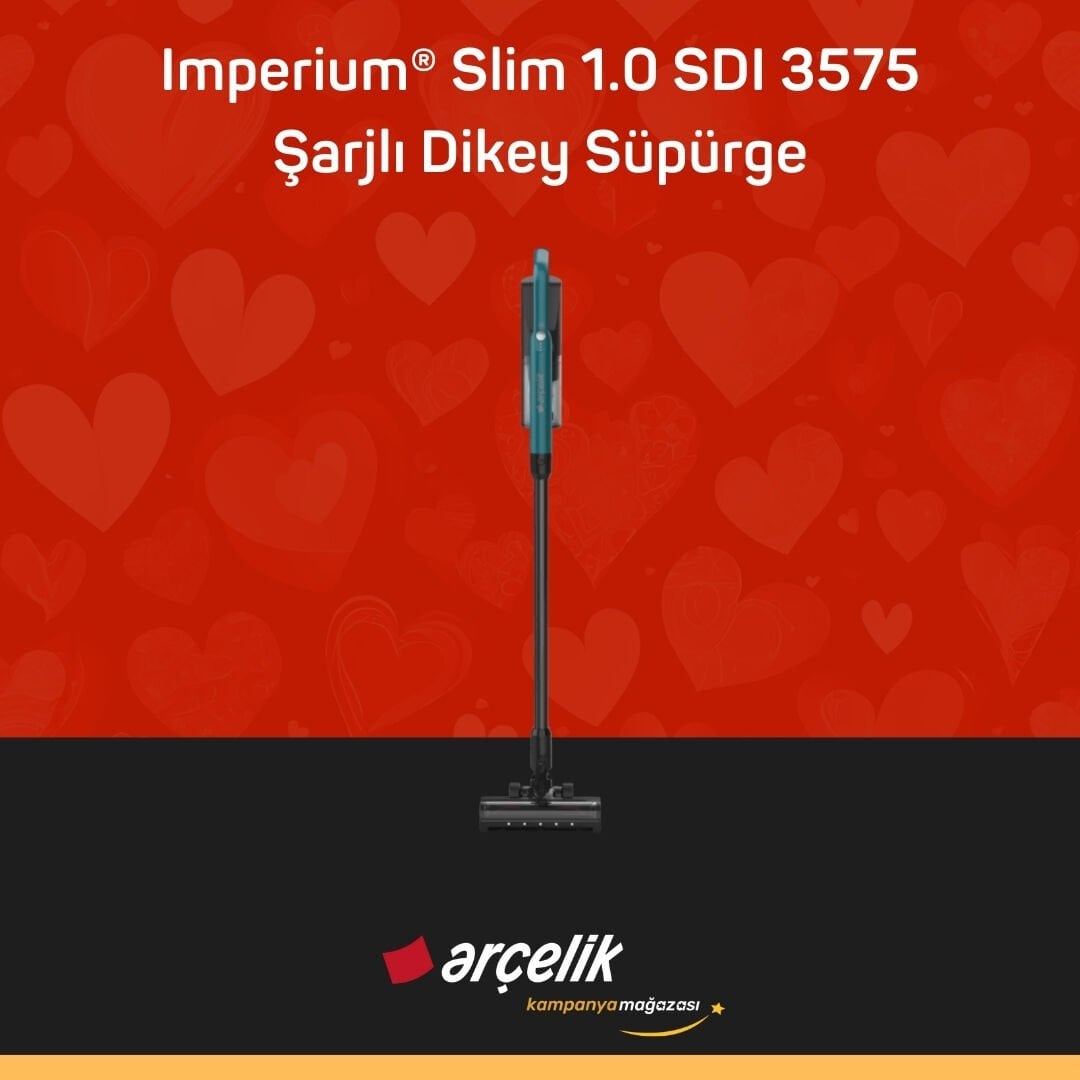 ARÇELİK Imperium® Slim 1.0 SDI 3575 Şarjlı Dikey Süpürge