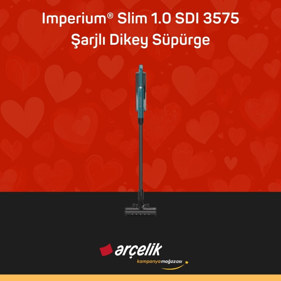 ARÇELİK Imperium® Slim 1.0 SDI 3575 Şarjlı Dikey Süpürge