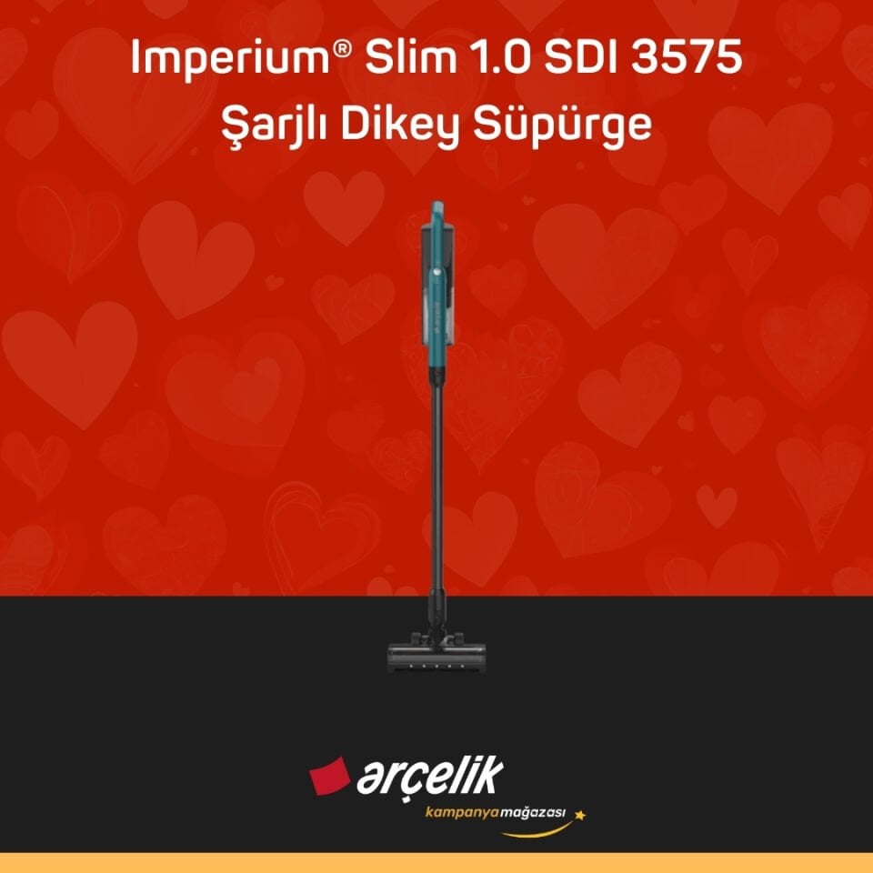ARÇELİK Imperium® Slim 1.0 SDI 3575 Şarjlı Dikey Süpürge