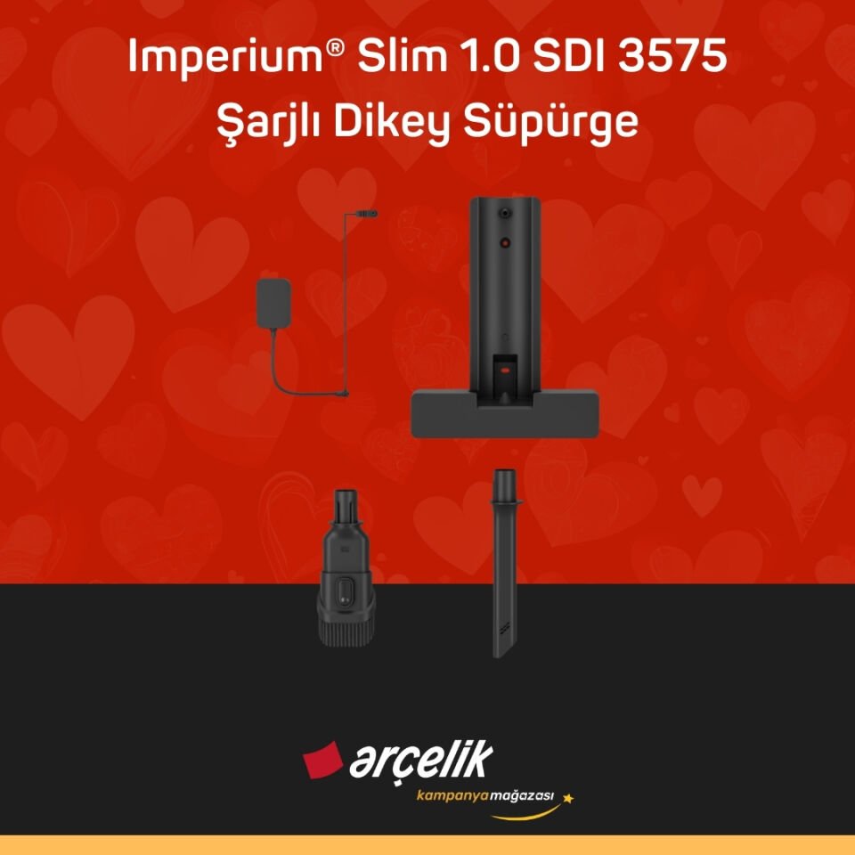ARÇELİK Imperium® Slim 1.0 SDI 3575 Şarjlı Dikey Süpürge
