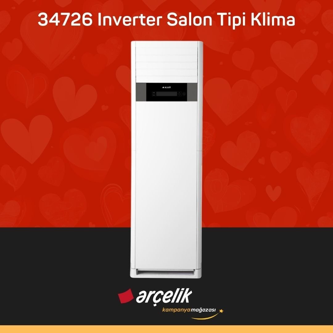 ARÇELİK 34726 Monofaze Inverter Salon Tipi Klima 34.000 Btu/h Salon Tipi Klima