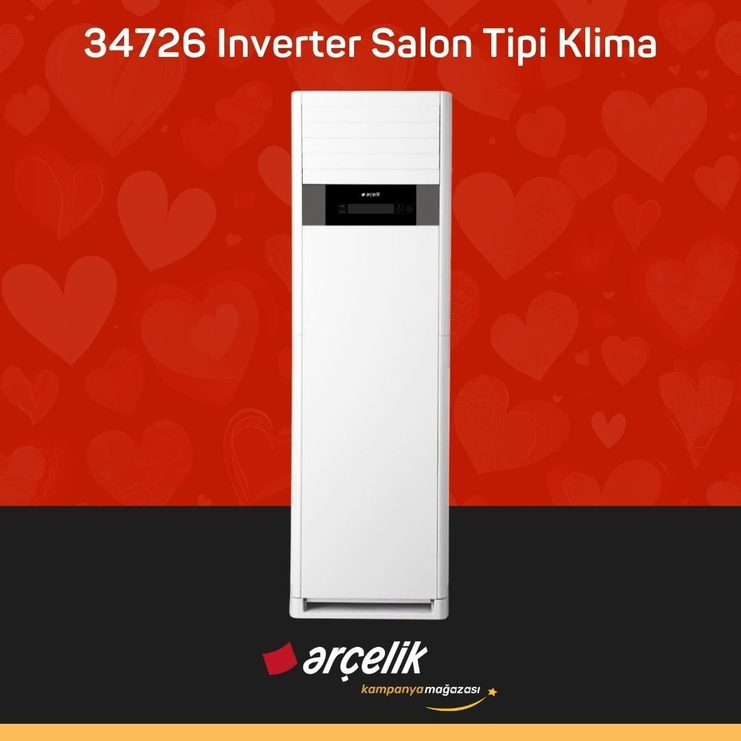 ARÇELİK 34726 Monofaze Inverter Salon Tipi Klima 34.000 Btu/h Salon Tipi Klima