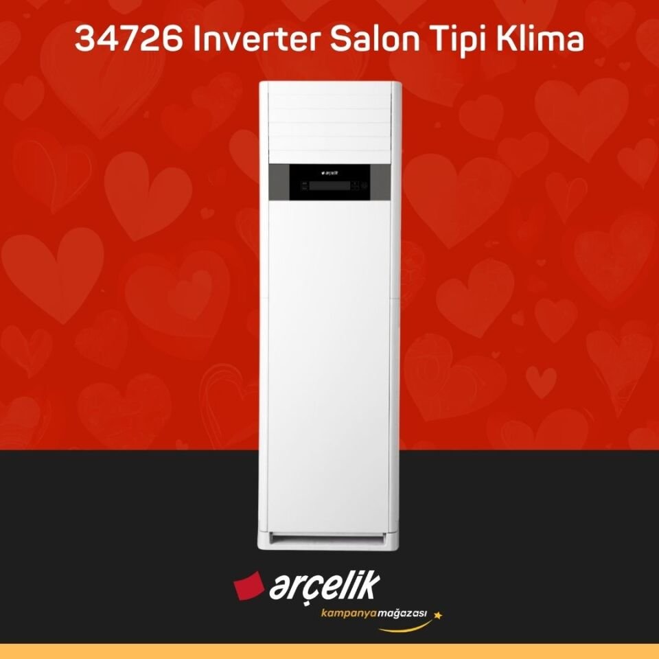 ARÇELİK 34726 Monofaze Inverter Salon Tipi Klima 34.000 Btu/h Salon Tipi Klima