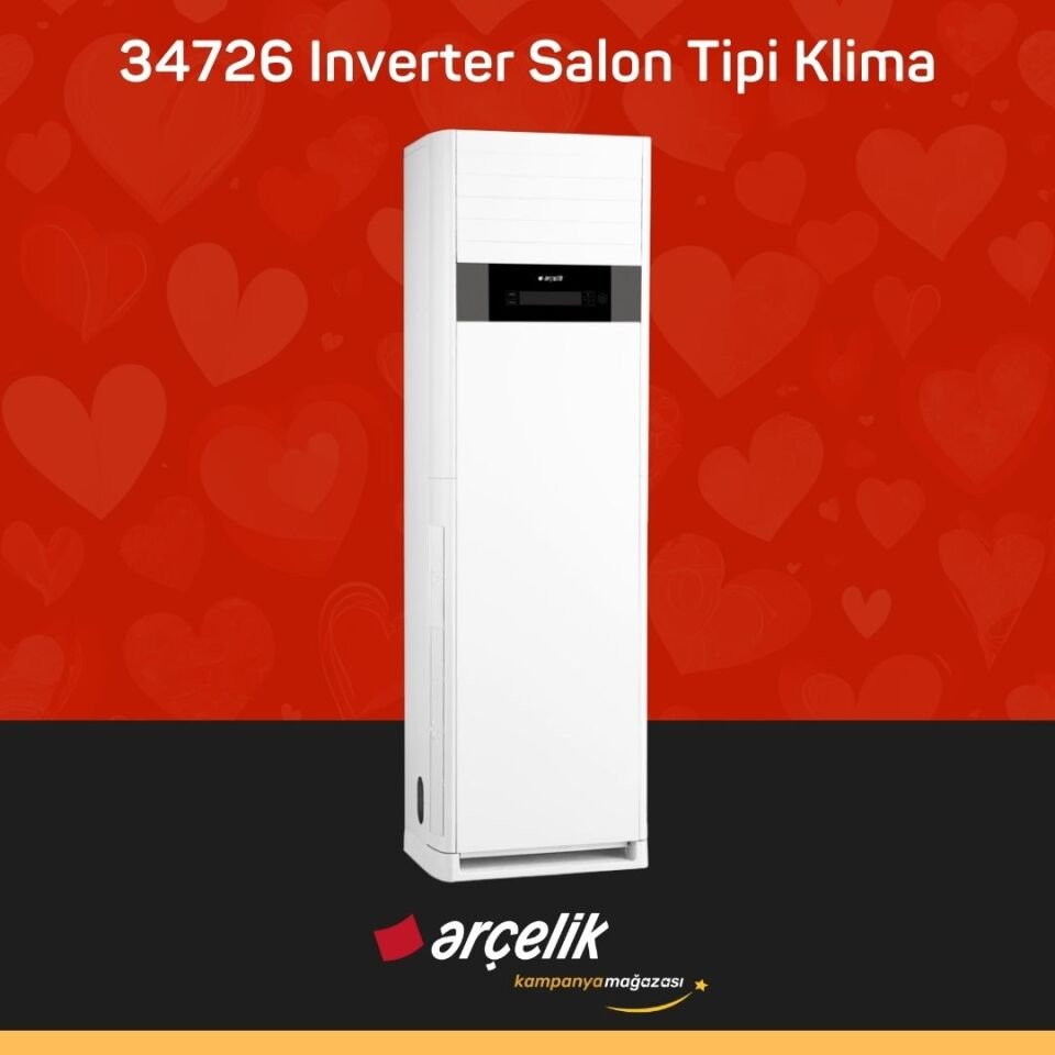 ARÇELİK 34726 Monofaze Inverter Salon Tipi Klima 34.000 Btu/h Salon Tipi Klima