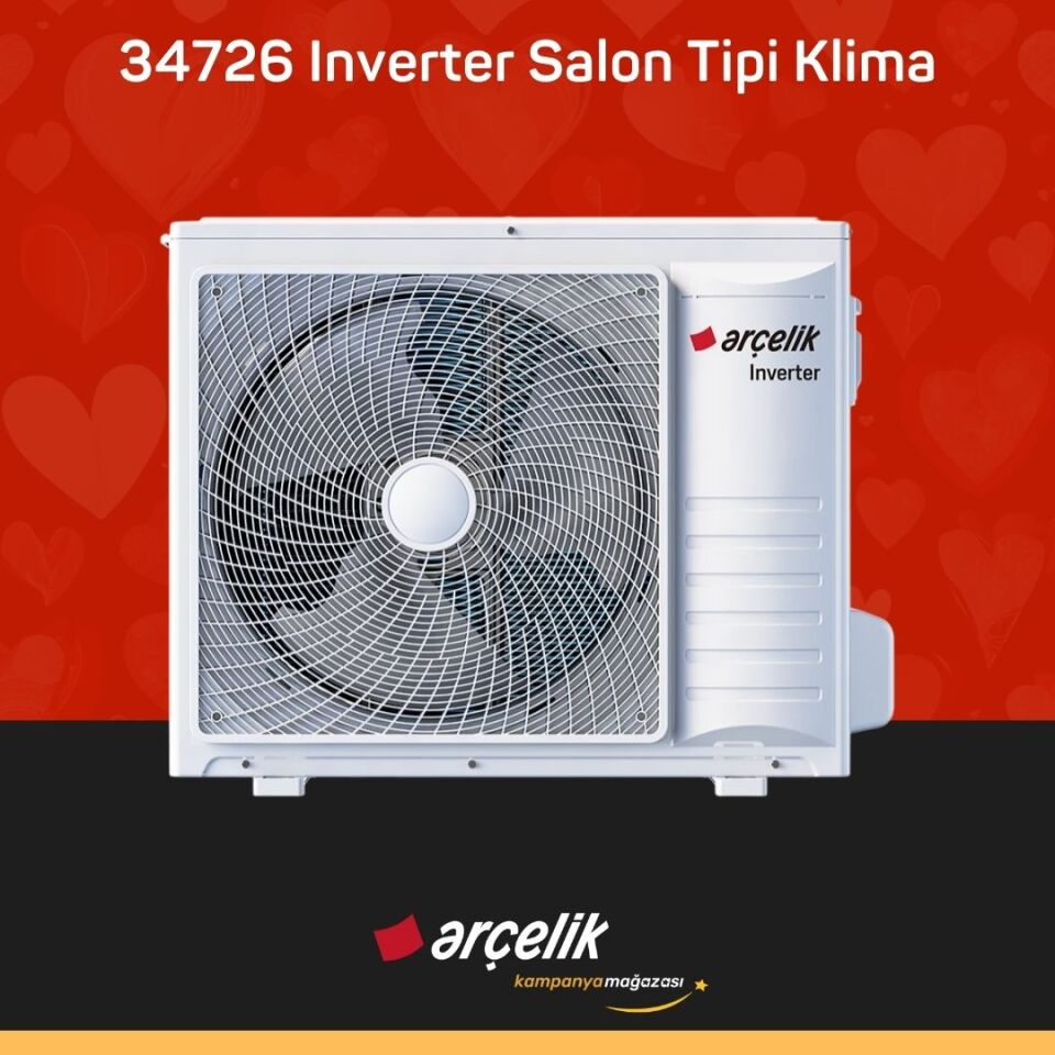 ARÇELİK 34726 Monofaze Inverter Salon Tipi Klima 34.000 Btu/h Salon Tipi Klima