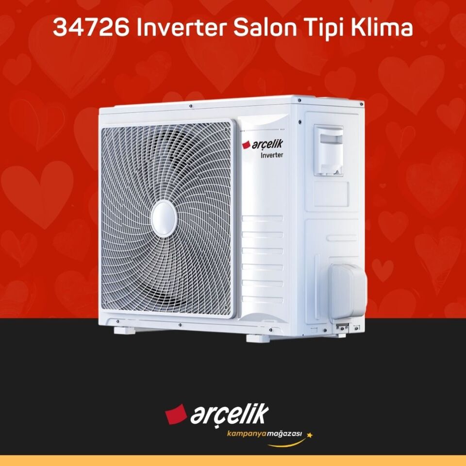 ARÇELİK 34726 Monofaze Inverter Salon Tipi Klima 34.000 Btu/h Salon Tipi Klima