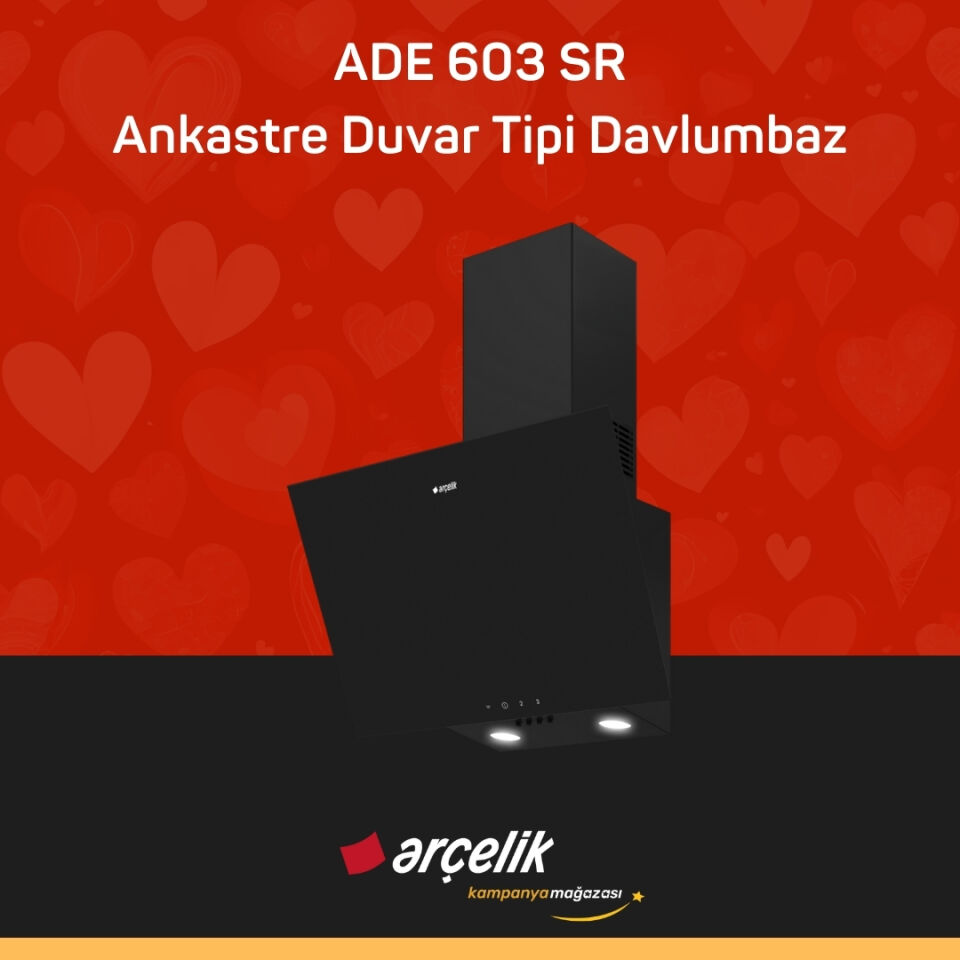 ARÇELİK ADE 603 SR Ankastre Duvar Tipi Davlumbaz