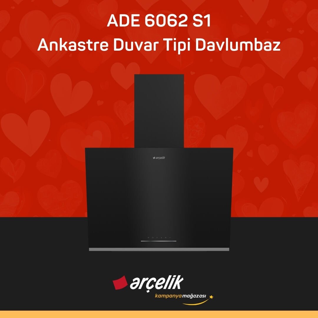 ARÇELİK ADE 6062 S1 Ankastre Duvar Tipi Davlumbaz