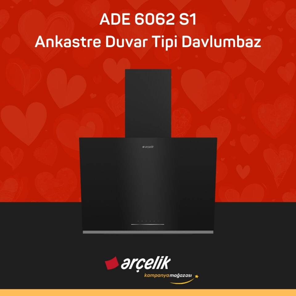 ARÇELİK ADE 6062 S1 Ankastre Duvar Tipi Davlumbaz