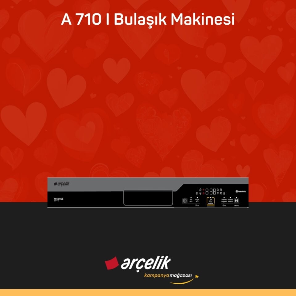 ARÇELİK A 710 I Prestige Serisi Solo Bulaşık Makinesi