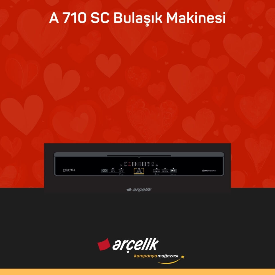 ARÇELİK A 710 SC Prestige Serisi Solo Bulaşık Makinesi