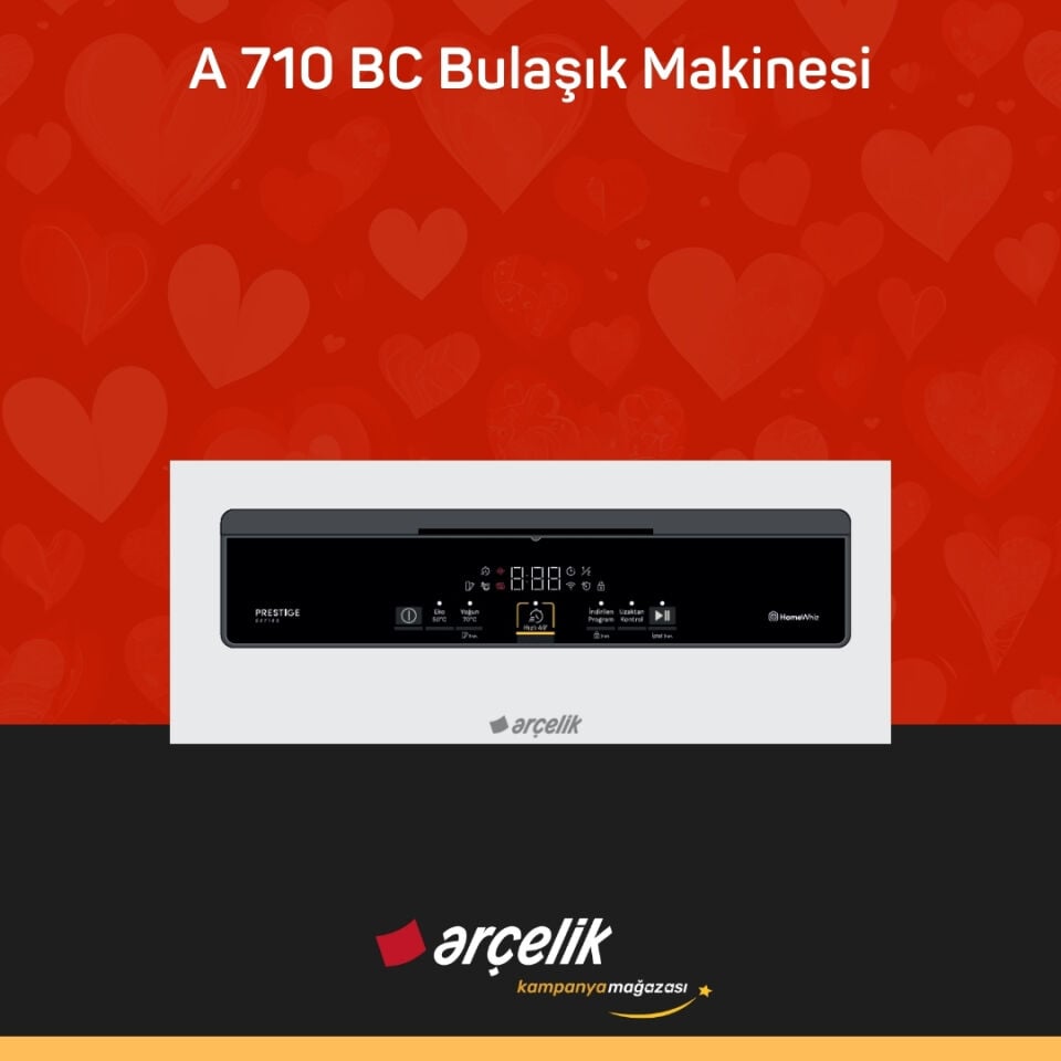 ARÇELİK A 710 BC Prestige Serisi Solo Bulaşık Makinesi
