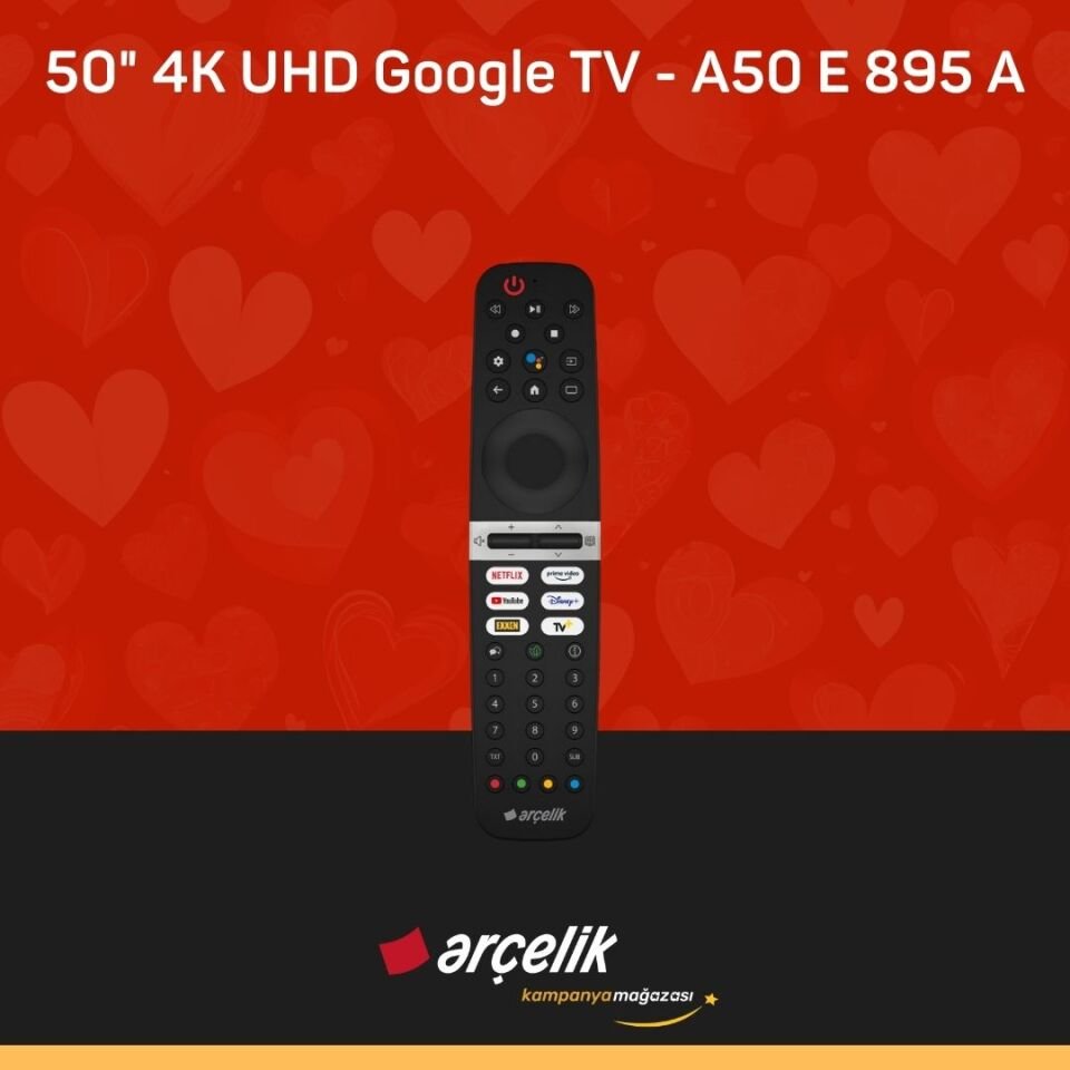 ARÇELİK 8 serisi 50'' 4K UHD Google TV - A50 E 895 A Smart TV